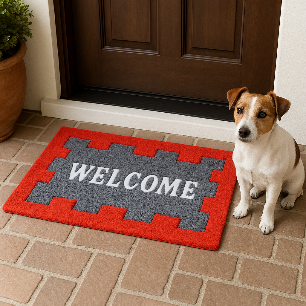 Tinyshades Solid PVC Anti Slip Welcome Printed Solid and Heavy Door Mat for Bath Room and Home Entrance ARTICLE NO HFTSDMD7M