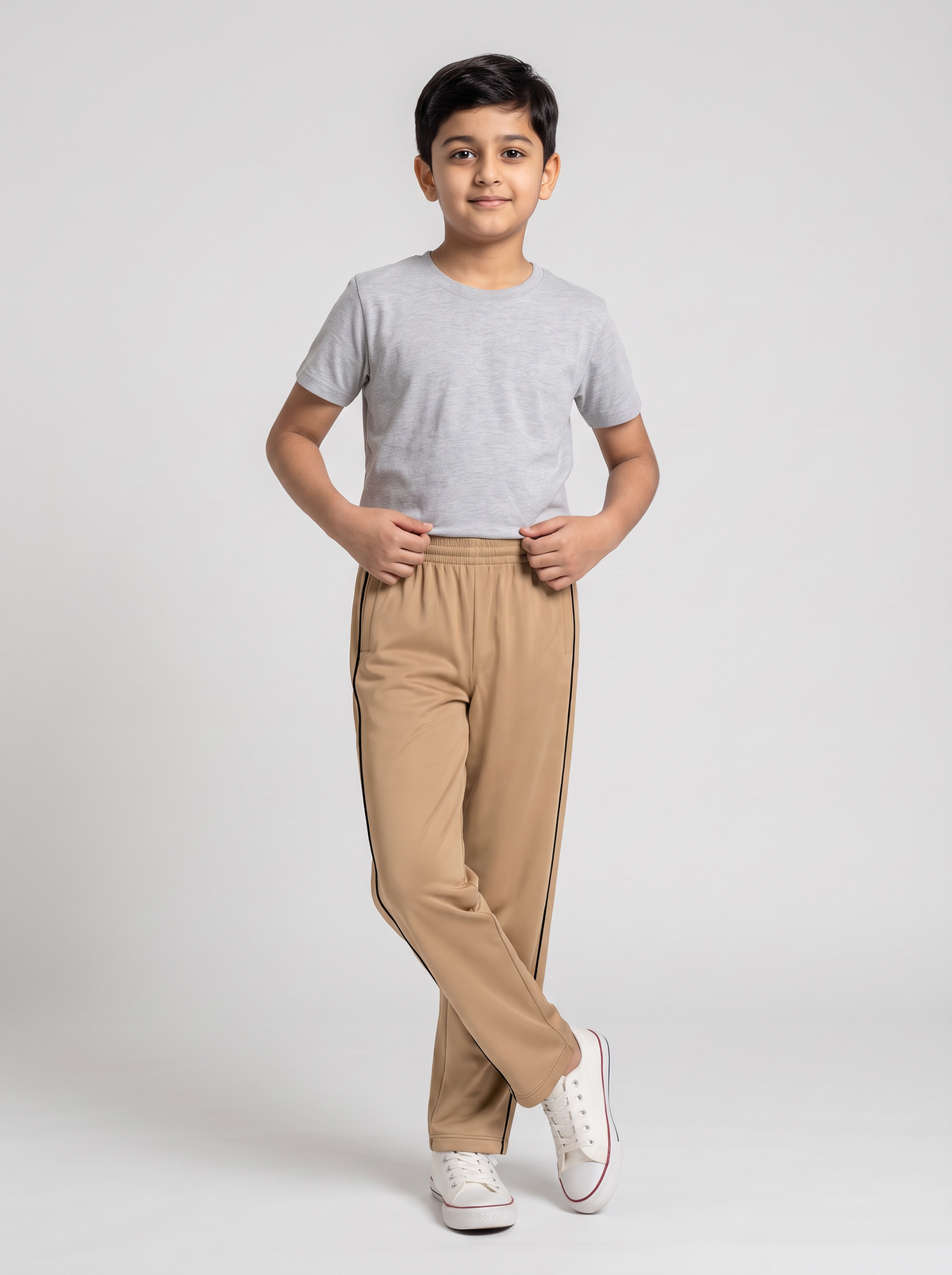 MOON FLY BOYS TRACK PANTS | SOLID BEIGE REGULAR FIT LOWER WITH ELASTIC WAIST & SIDE PIPING | CASUAL SPORTSWEAR JOGGERS FOR BOYS (Copy) (Copy) (Copy) (Copy) (Copy) (Copy) (Copy) (Copy)