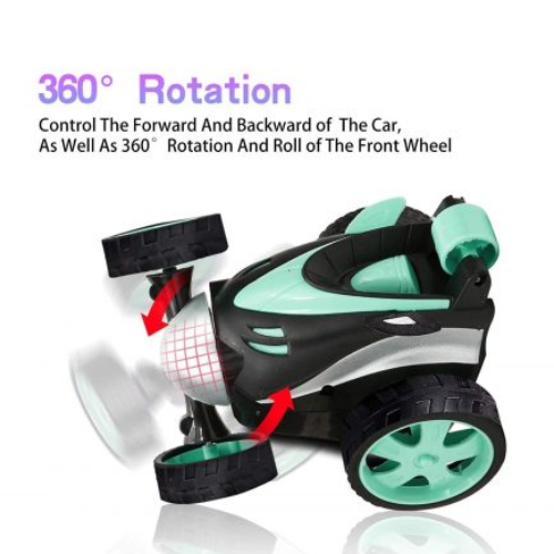 SOLO CITY Remote Control Rechargeable 360 Degree Stunt Car Toy for Kids, All Terrain RC Vehicle Flipping & Spinning Car with Rubber Tires for Boys & Girls ARTICLE NO TYRCFCSD7M