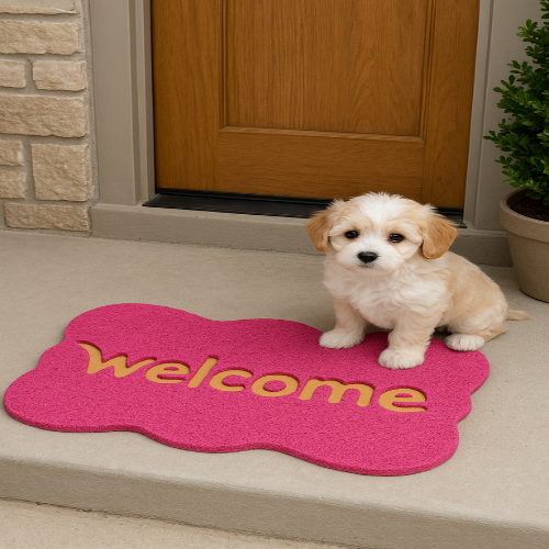 Tinyshades Solid PVC Anti Slip Welcome Printed Solid and Heavy Door Mat for Bath Room and Home Entrance ARTICLE NO HFTSDMD6M