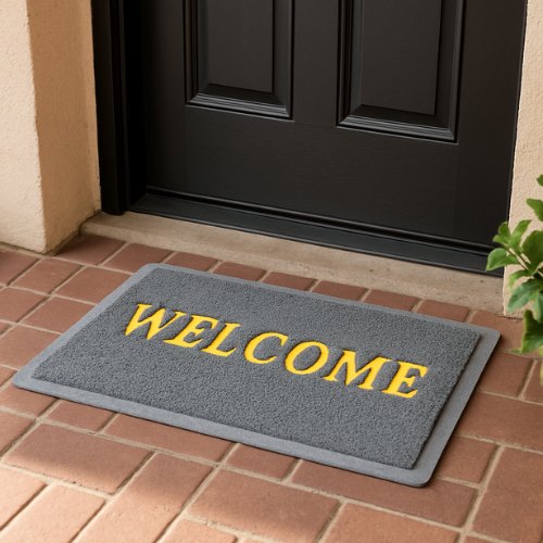Tinyshades Solid PVC Anti Slip Welcome Printed Solid and Heavy Door Mat for Bath Room and Home Entrance ARTICLE NO HFTSDMD3M
