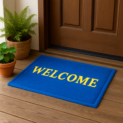 Tinyshades Solid PVC Anti Slip Welcome Printed Solid and Heavy Door Mat for Bath Room and Home Entrance ARTICLE NO HFTSDMD3M