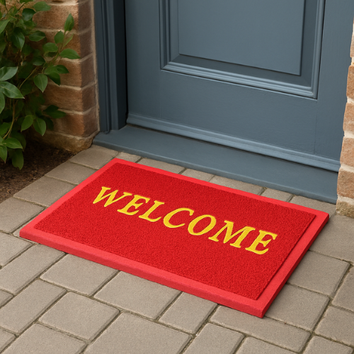 Tinyshades Solid PVC Anti Slip Welcome Printed Solid and Heavy Door Mat for Bath Room and Home Entrance ARTICLE NO HFTSDMD3M