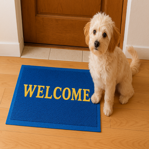 Tinyshades Solid PVC Anti Slip Welcome Printed Solid and Heavy Door Mat for Bath Room and Home Entrance ARTICLE NO HFTSDMD3M