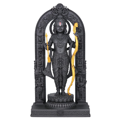 SPRINKLES 3D Ram Lalla Murti- Ayodhya Mandir Shree Ram Lalla Idol Showpiece for Home Décor I House Mandir, Decoration & Temple (Black & Golden) ARTICLE NO GDLKSJISD2M