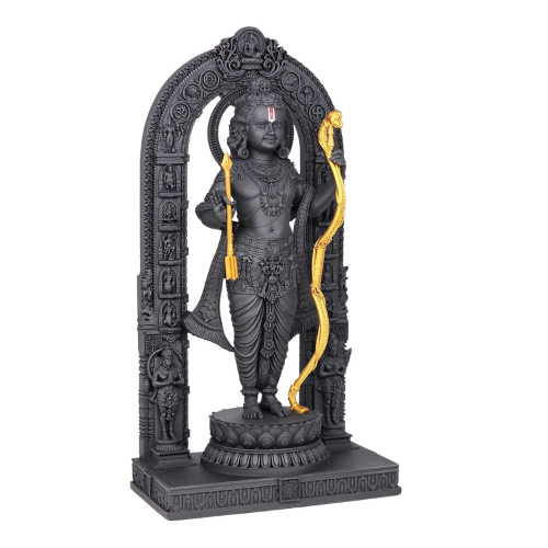 SPRINKLES 3D Ram Lalla Murti- Ayodhya Mandir Shree Ram Lalla Idol Showpiece for Home Décor I House Mandir, Decoration & Temple (Black & Golden) ARTICLE NO GDLKSJISD2M