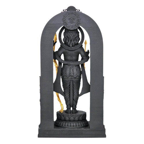 SPRINKLES 3D Ram Lalla Murti- Ayodhya Mandir Shree Ram Lalla Idol Showpiece for Home Décor I House Mandir, Decoration & Temple (Black & Golden) ARTICLE NO GDLKSJISD2M