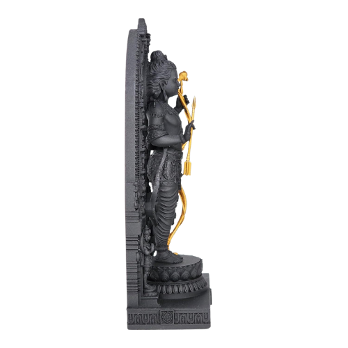 SPRINKLES 3D Ram Lalla Murti- Ayodhya Mandir Shree Ram Lalla Idol Showpiece for Home Décor I House Mandir, Decoration & Temple (Black & Golden) ARTICLE NO GDLKSJISD2M