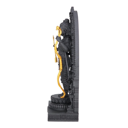 SPRINKLES 3D Ram Lalla Murti- Ayodhya Mandir Shree Ram Lalla Idol Showpiece for Home Décor I House Mandir, Decoration & Temple (Black & Golden) ARTICLE NO GDLKSJISD2M