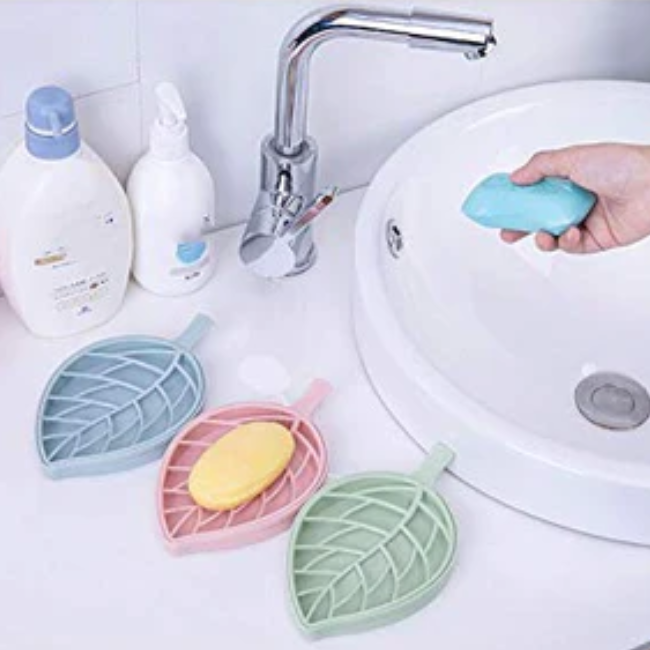 WELLMORA LEAF SHAPE DISH BATHROOM SOAP HOLDER ARTICLE NO HKLSDBSHWD1M