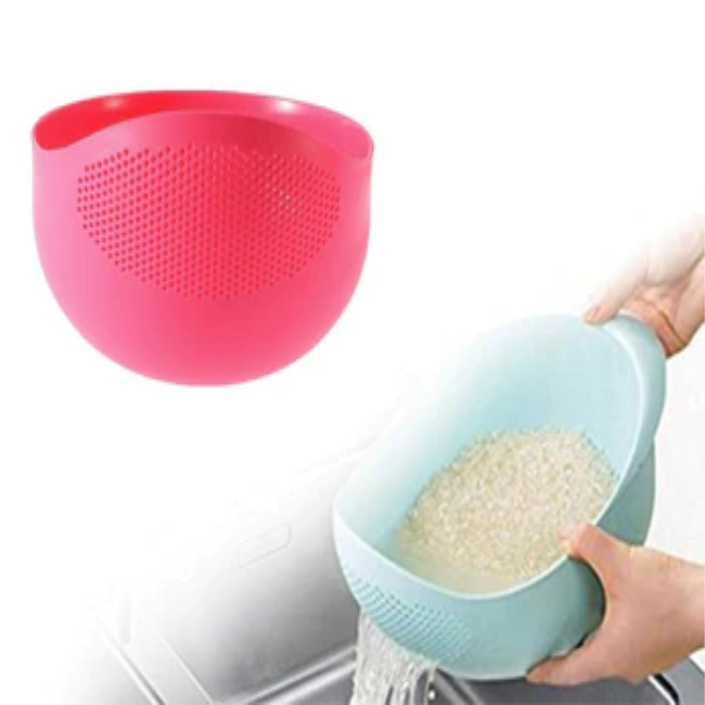 WELLMORA MULTI-FUNCTION WITH INTEGRATED COLANDER MIXING BOWL WASHING RICE, VEGETABLE AND FRUITS DRAINER BOWL ARTICLE NO HKMBWRVFWD1M
