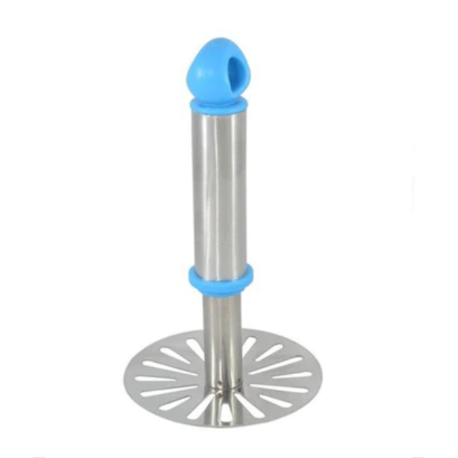 WELLMORA STAINLESS STEEL POTATO MASHER, PAUBHAJI MASHER ARTICLE NO HKSSPMPMWD1M