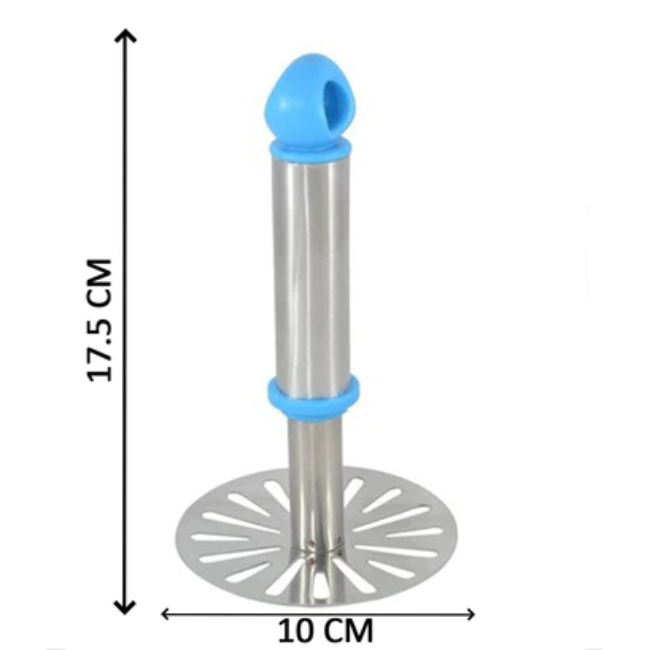 WELLMORA STAINLESS STEEL POTATO MASHER, PAUBHAJI MASHER ARTICLE NO HKSSPMPMWD1M