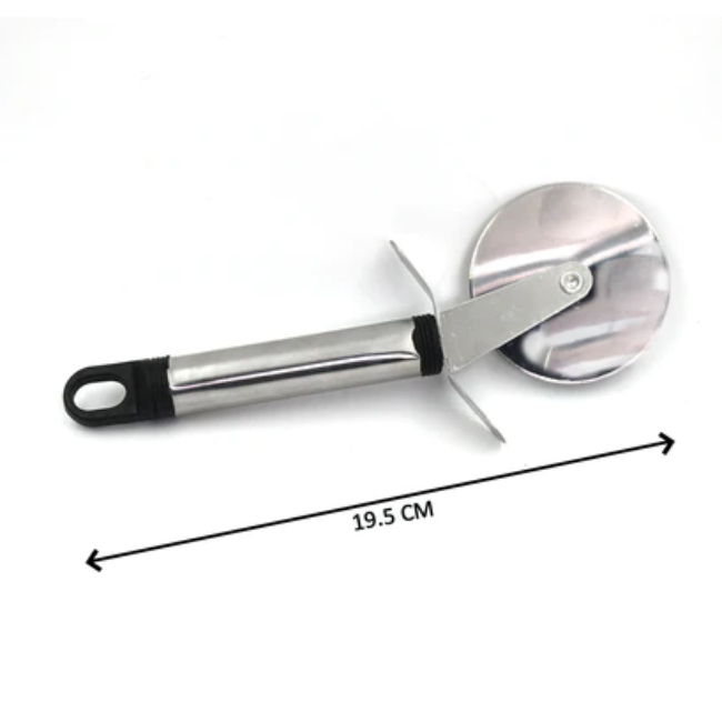 WELLMORA STAINLESS STEEL PIZZA CUTTER, PASTRY CAKE SLICER, SHARP, WHEEL TYPE ARTICLE NO HKSSPCWTWD1M