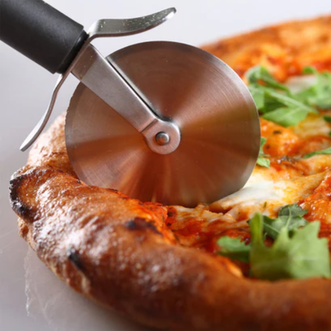 WELLMORA STAINLESS STEEL PIZZA CUTTER, PASTRY CAKE SLICER, SHARP, WHEEL TYPE ARTICLE NO HKSSPCWTWD1M