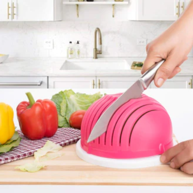 WELLMORA MULTIPURPOSE SALAD CUTTER BOWL EASY TO 60 SECONDS SALAD MAKER KITCHEN TOOLS ARTICLE NO HKMPKSBWD1M