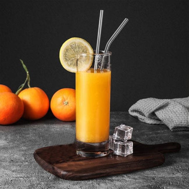 WELLMORA SET OF 4 STAINLESS STEEL STRAWS & BRUSH (2 STRAIGHT STRAWS, 2 BENT STRAWS, 1 BRUSH) ARTICLE NO HKSSMPSWD1M