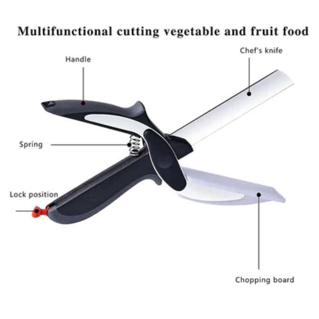 WELLMORA CLEVER CUTTER 2 IN 1 FOOD CHOPPER SLICER DICER VEGETABLE FRUIT CUTTER ARTICLE NO HKCFCSDCWD1M