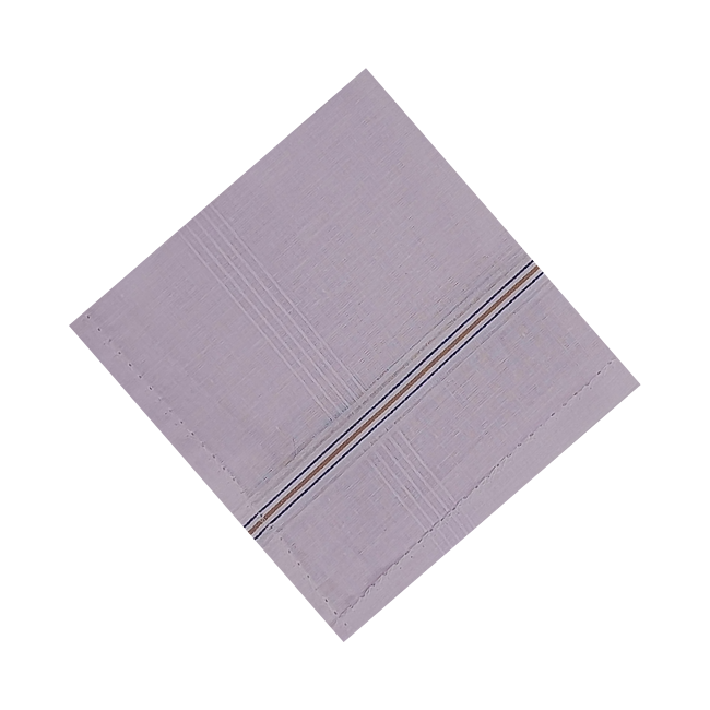 TINYSHADES Large Cotton Handkerchiefs Hanky Kerchief For Men White Striped (PACK OF 6) ARTICLE NO FAMNHKTSD2M