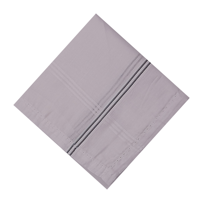TINYSHADES Large Cotton Handkerchiefs Hanky Kerchief For Men White Striped (PACK OF 6) ARTICLE NO FAMNHKTSD6M