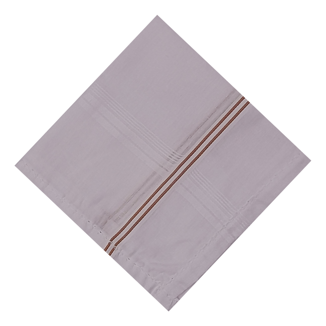 TINYSHADES Large Cotton Handkerchiefs Hanky Kerchief For Men White Striped (PACK OF 6) ARTICLE NO FAMNHKTSD6M