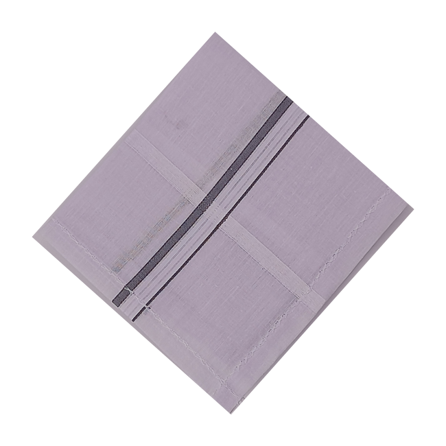 TINYSHADES Large Cotton Handkerchiefs Hanky Kerchief For Men White Striped (PACK OF 6) ARTICLE NO FAMNHKTSD1M