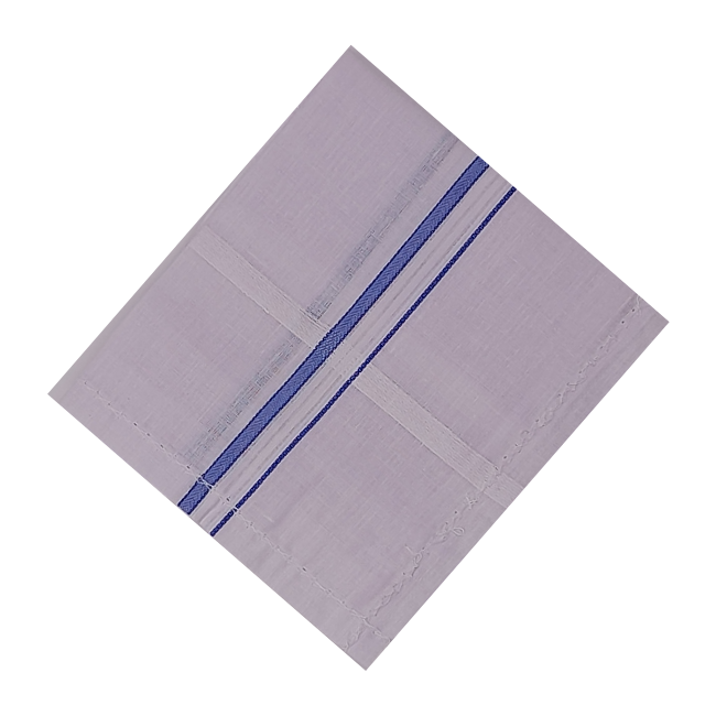 TINYSHADES Large Cotton Handkerchiefs Hanky Kerchief For Men White Striped (PACK OF 6) ARTICLE NO FAMNHKTSD1M