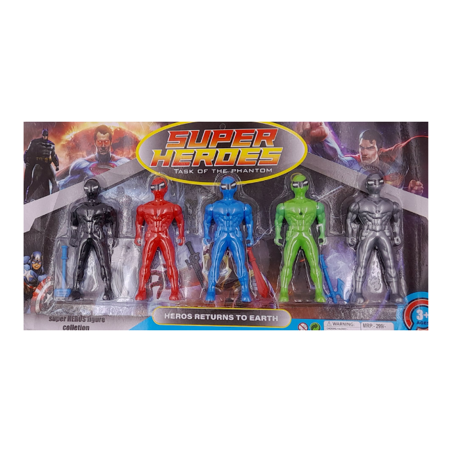 SOLO CITY Super Hero Action Figure Toy Set ARTICLE NO TSHAFTSSD1M