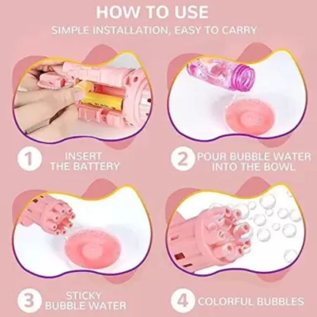 SOLO CITY Bubble Machine Bubbles for Kids Cool Toys Gift Electric Bubble Gun & Toy Gun Outside, 8 Hole Huge Automatic Bubble Maker for Boys and Girls Outdoor, Fan Combo Function, multi color Guns & Darts ARTICLE NO TBGBGSD1M