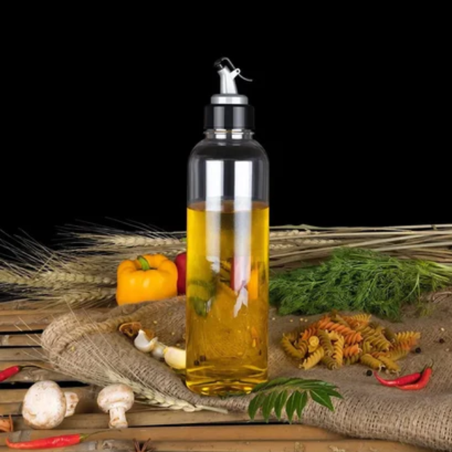 WELLMORA OIL DISPENSER TRANSPARENT PLASTIC OIL BOTTLE | 1 LITER ARTICLE NO HKODTPOBWD1M