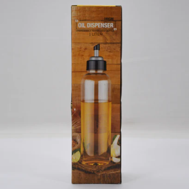 WELLMORA OIL DISPENSER TRANSPARENT PLASTIC OIL BOTTLE | 1 LITER ARTICLE NO HKODTPOBWD1M