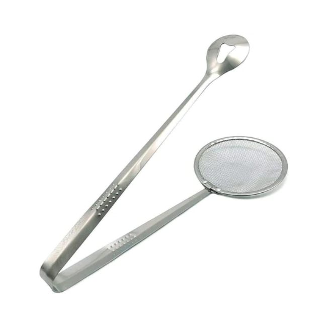 WELLMORA 2IN1 STAINLESS STEEL FILTER SPOON WITH CLIP FOOD KITCHEN OIL-FRYING MULTI-FUNCTIONAL ARTICLE NO HKSSFSWCFWD1M