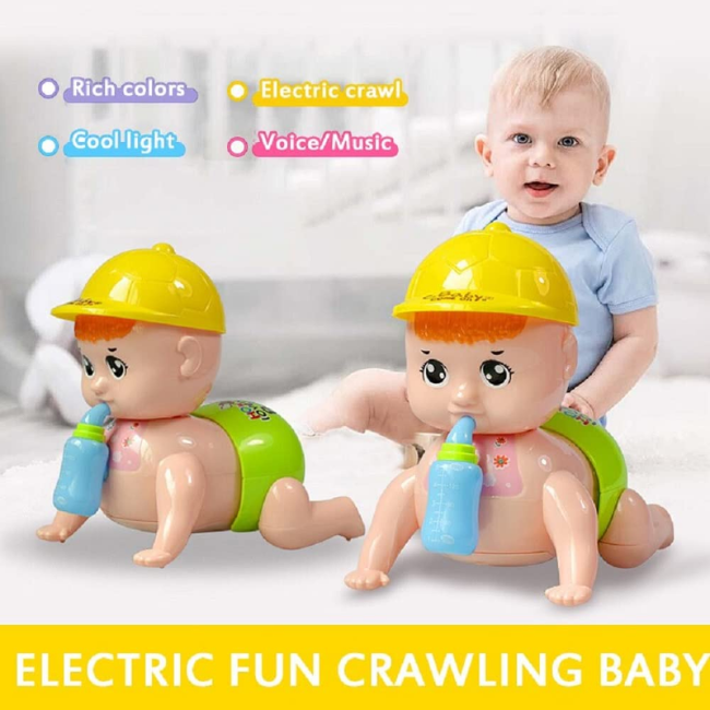 SOLO CITY Musical Talking Crawling Baby Toy for Babies Kids Infants Dazzling Lights and Dynamic Sound ARTICLE NO TYCBLMD1M