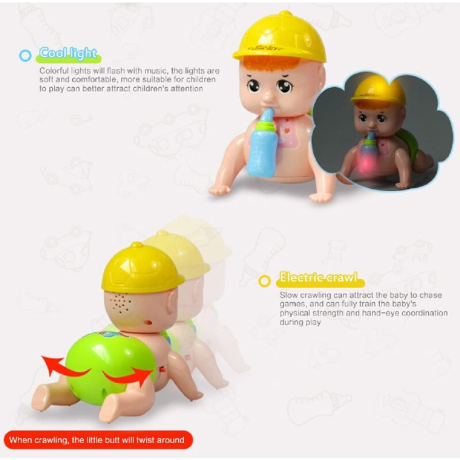 SOLO CITY Musical Talking Crawling Baby Toy for Babies Kids Infants Dazzling Lights and Dynamic Sound ARTICLE NO TYCBLMD1M