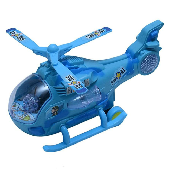 SOLO CITY Electric Helicopter Without Remote 360 Degree Rotation Musical and 3D Lights Helicopter Toy for Kids ARTICLE NO TYETHLSD1M