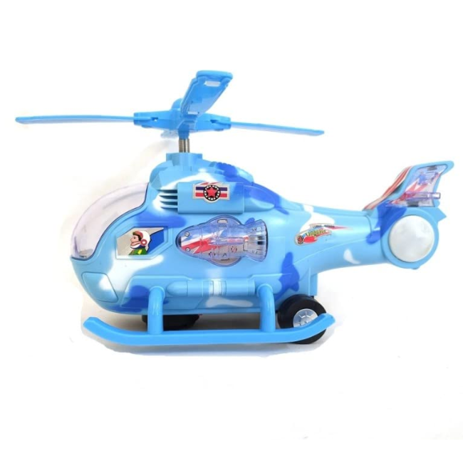 SOLO CITY Electric Helicopter Without Remote 360 Degree Rotation Musical and 3D Lights Helicopter Toy for Kids ARTICLE NO TYETHLSD1M