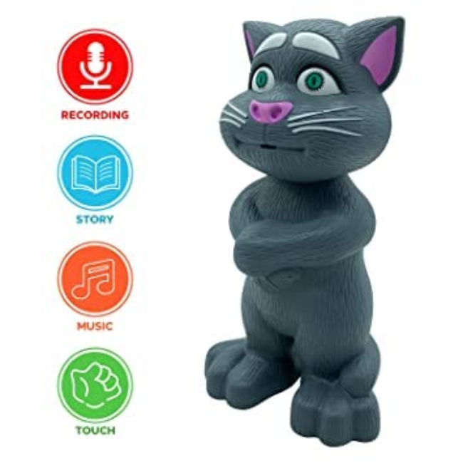 SOLO CITY Intelligent Talking Tom Cat, Speaking Robot Cat Repeats What You Say, Touch Recording Rhymes and Songs, Musical Cat ARTICLE NO TYMCTRSD1M