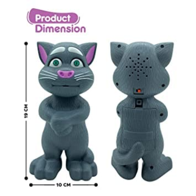 SOLO CITY Intelligent Talking Tom Cat, Speaking Robot Cat Repeats What You Say, Touch Recording Rhymes and Songs, Musical Cat ARTICLE NO TYMCTRSD1M