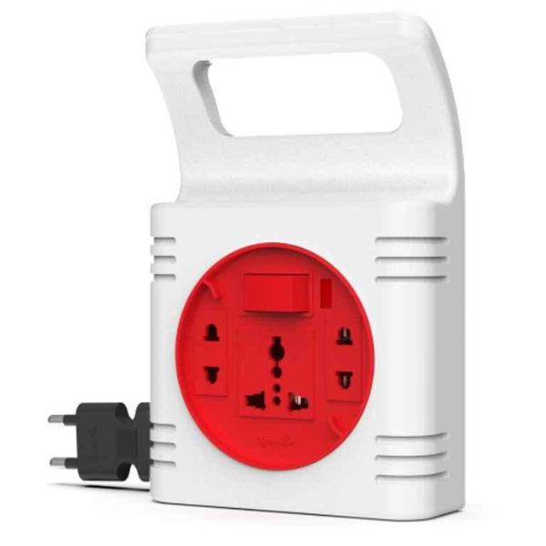 RAY VISION SQUARE 5M 2 PIN PLASTIC EXTENTION BOARD WITH INDICATOR INTERNATIONAL SOCKET ARTICLE NO EBRSPPEBWIISD1M