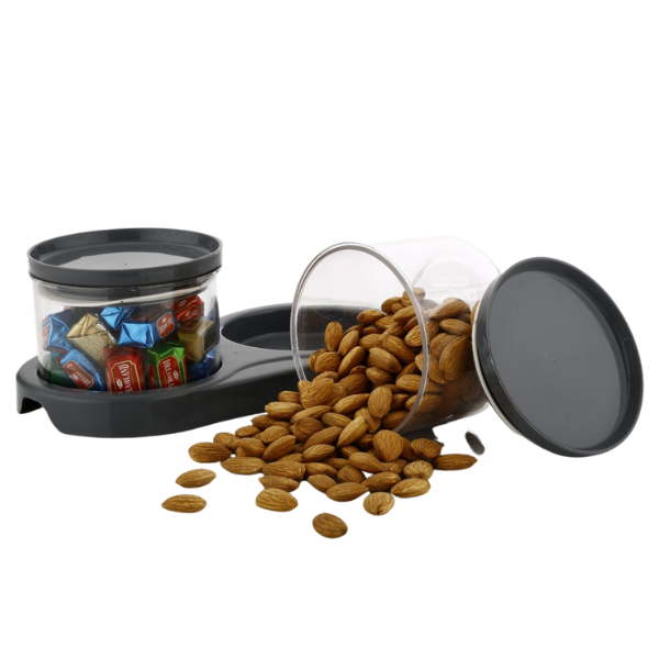 WELLMORA Dry Fruit Container Tray Set with Lid & Serving Tray, DryFruit Box Set with Serving Tray for Serving Sweets, Chips, Cookies Other Snacks ARTICLE NO HKWMDFBMD2M