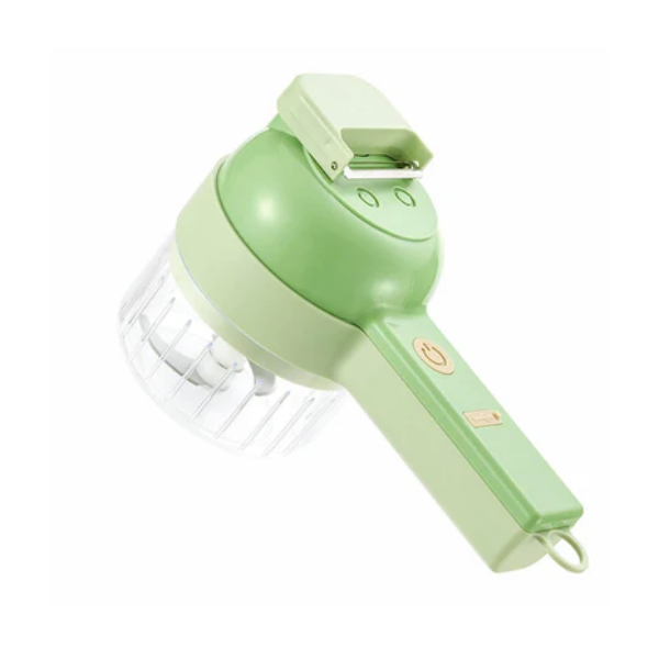 WELLMORA 4 in 1 Handheld Electric Vegetable Cutter Set Garlic Chopper Wireless Food Grinder Vegetable Chopper Chili Pepper, Onion Cutter Mini Food Garlic Masher Chopper ARTICLE NO HKHHCED1M