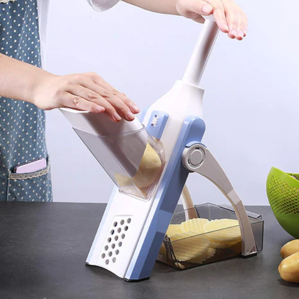 WELLMORA Multi Functional TIME Saving Adjustable Hand Press Vegetables Chopper ARTICLE NO HKMPHPCD1M