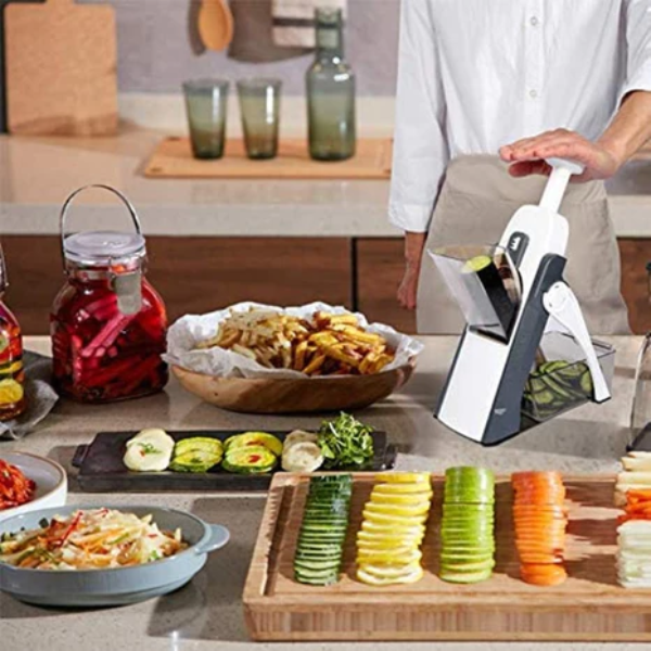 WELLMORA Multi Functional TIME Saving Adjustable Hand Press Vegetables Chopper ARTICLE NO HKMPHPCD1M