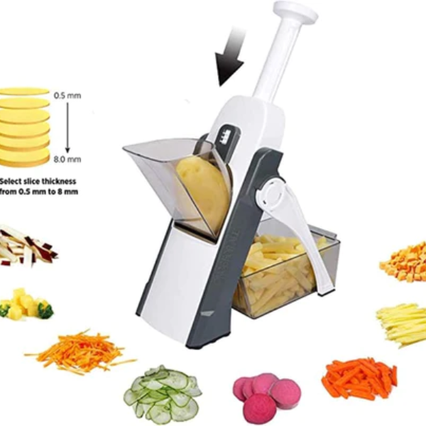 WELLMORA Multi Functional TIME Saving Adjustable Hand Press Vegetables Chopper ARTICLE NO HKMPHPCD1M
