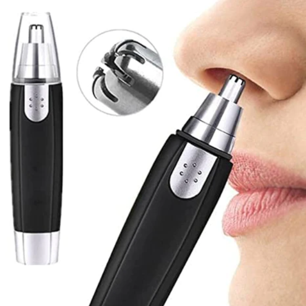 AIROTRON Sharp New Ear and Nose Hair Trimmer Professional Heavy Duty Steel Nose Clipper Battery-Operated Painless Ear and Nose Hair Trimmer, Electric Nose Hair Shaver ARTICLE NO HTENHTSD1M