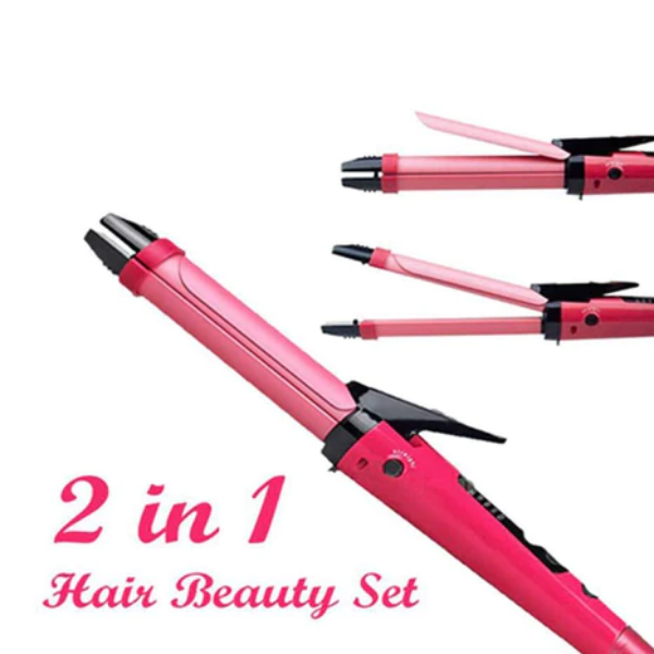 AIROTRON Hair Straightener&Curler Machine 2 In 1 Curl & Straight Hair Iron For Women ARTICLE NO HTHSCMD1M