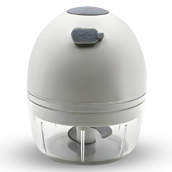 WELLMORA Chopper for Kitchen Electric, Rechargeable Garlic Chopper, Cordless Mini Food Processor, Portable Food Chopper with Detachable Stainless Steel Blade for Garlic, Ginger, Onion, Meat (200ML) ARTICLE NO HKECMMD1M