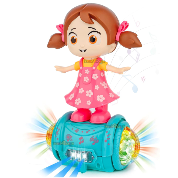 SOLO CITY Musical Dancing Girl Doll Activity Play Center Toy 360 Degree Rotating with Flashing Lights and Bump n Go Action Toys for Kids ARTICLE NO TYMDDWLD1M