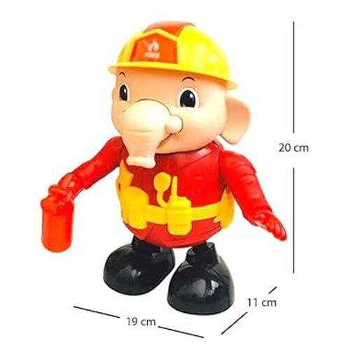 SOLO CITY MUSICAL FUNNY ROBOT ELEPHANT DANCING WALKING DANCING MUSICAL LIGHT FIRE FIGHTER RESCUE ANIMAL SWING TOY for KIDS ARTICLE NO TYFFEETD1M