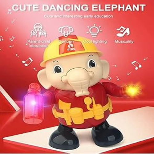 SOLO CITY MUSICAL FUNNY ROBOT ELEPHANT DANCING WALKING DANCING MUSICAL LIGHT FIRE FIGHTER RESCUE ANIMAL SWING TOY for KIDS ARTICLE NO TYFFEETD1M